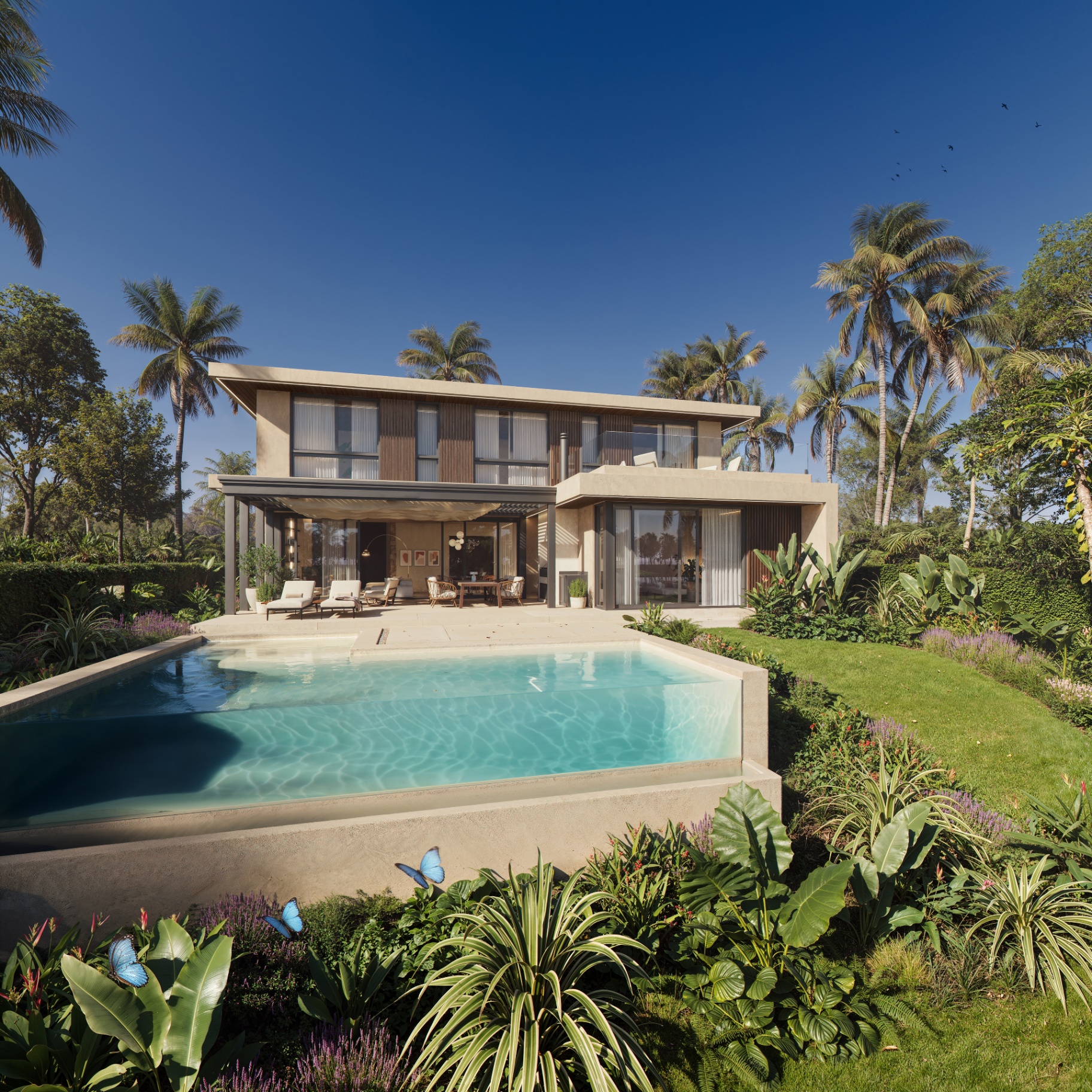 Villa Umai, Achterkant