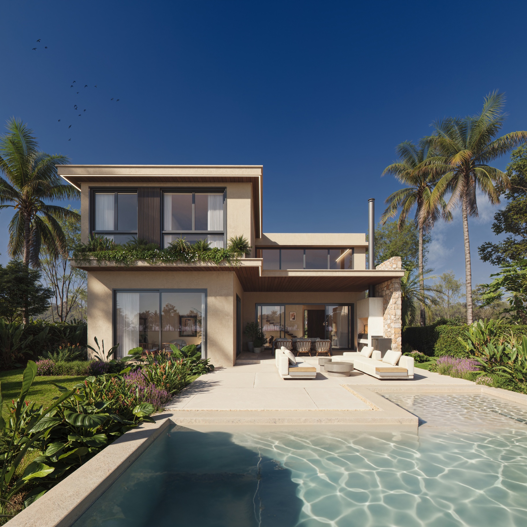Villa Maya, Achterkant